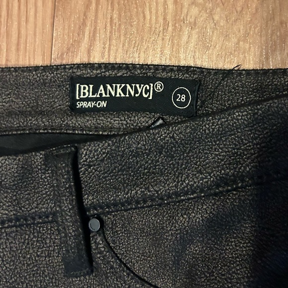 BLANKNYC Women’s Black Leather Pants Size 28. Excellent POC - Picture 2 of 8